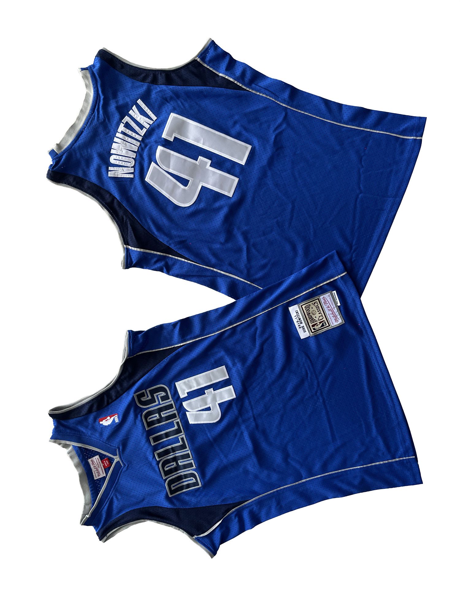 Men Dallas Mavericks #41 Nowitzki Blue Throwback NBA Jersey->dallas mavericks->NBA Jersey